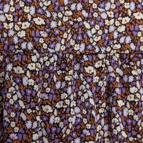 Zara Printed Ruffle Trapeze Dress M - Picture 14 of 14